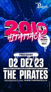 2010er Hitattack - das Partyformat mit den besten Songs aus den 2010ern! Alle Deine Lieblingssongs aus diesem Jahrzehnt zum mitsingen und abgehen - am Samstag 02. Dezember 2023 in Deinem Pirates Hinwil! ▶ Teilnehmen & Weitersagen: https://fb.me/e/3RVLdQewc ▶ Reservation: https://www.thepirates.ch/reservation #thepirates #pirateshinwil | The Pirates - Planet of Entertainment | Facebook