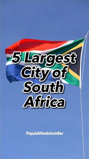 South Africa's Megacities: Exploring the Five Largest Urban Hubs!🏙️🇿🇦