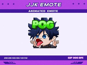 POG JJK Anime Animated Emote: Twitch/discord/youtube (GIF) - Etsy UK