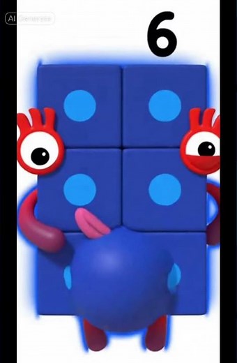 numberblock 6 gets blueberry inflated.