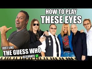 🎹🎤Learn To Play Piano | The Guess Who These Eyes | Accurate Lesson | Correct Sheets | Easy Tutorial✅