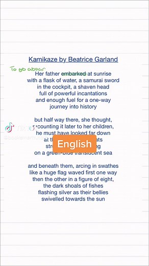 Exploring Beatrice Garland's 'Kamikaze' Poem