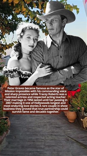 Peter Graves and Tracey Roberts Classic Hollywood Romance #hollywoodbuzz #history #retro
