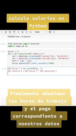 como es calcular salarios con #python #excel #hazlopython #fyp #jupyternotebook
