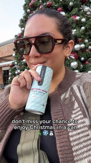 2.2K views · 18 reactions | A festive blend of organic cold brew coffee, house-made oat milk, cacao and pure peppermint. Indulge in the season, without compromise. | Pop & Bottle | Facebook