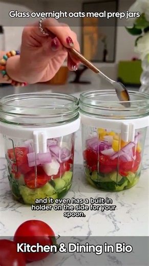 https://amzn.to/4o5mbEM ← Sh0p. Glass overnight oats meal prep jars