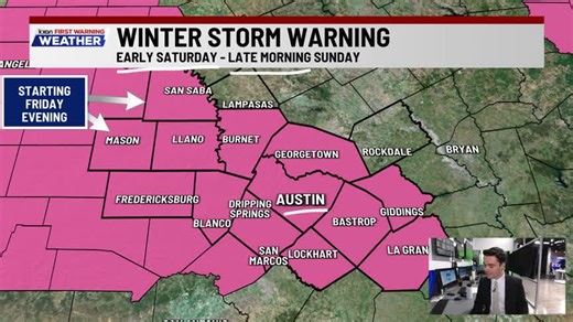Winter Storm Warning issued, rain to wintry mix/freezing rain, dangerously cold temps. Here's the latest storm update (VIDEO) | KXAN News
