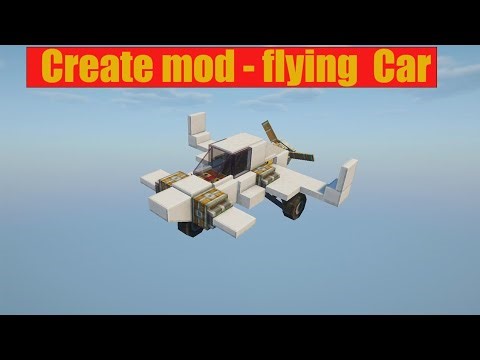 Create Mod :-Flying Car build in Minecraft | Create Mod build car in Minecraft #minecraft #createmod