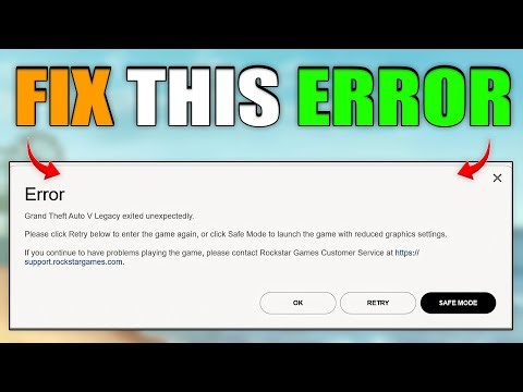 ERROR : GTAV legacy exited Unexpectedly ( Grand Theft Auto V ) Error Solve On Rockstar Games launch