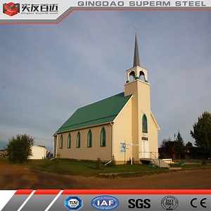 [Hot Item] Prefabricated Construction Building Steel Structure Fabrication Church Hall Building with Free Design