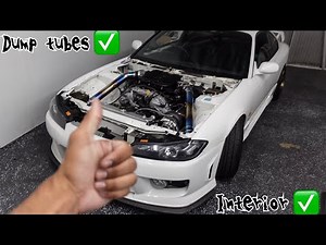 Dump Tubes & Haltech Screen Came Out Perfect! Turbo V6 Swapped S15!