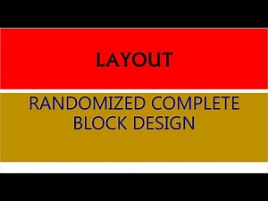 Layout of Randomized Complete Block RCB Design
