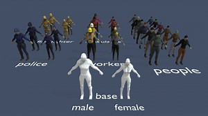 characters pack lowpoly - Buy Royalty Free 3D model by aziz (@AZlZ)