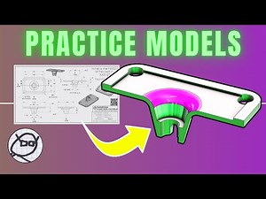 2D to 3D CAD PRACTICE MODEL- Drawing to Model exercises for Onshape, SolidWorks - HANGER FLANGE