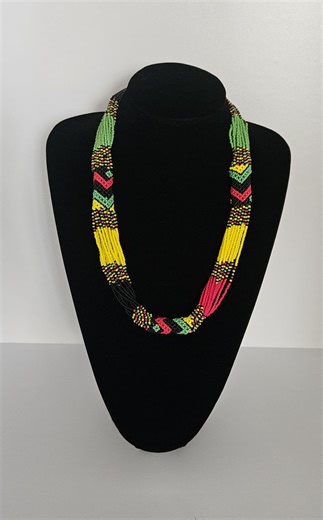 Colorful Zulu Beaded Necklace, Handmade Sliding Necklace, Easy to Wear, Gift for Women & Friends - Etsy