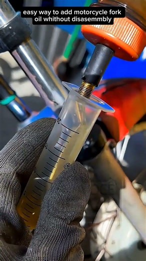 Add Motorcycle Fork Oil WITHOUT Disassembly! (Easy 5-Minute Fix)