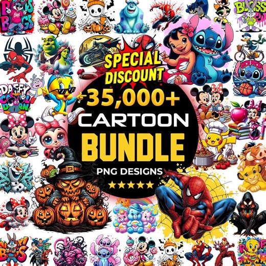 35000  Mega Bundle Png, Cartoon Svg Bundle, Cartoons Png, Dtf Designs, Holiday Svg, Svg Bundle, Cartoon Character, Tumbler Png, Cricut Files