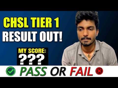 SSC CHSL Tier 1 Result OUT! 🚨 My Scorecard & Result (Pass or Fail?)