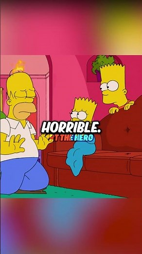 Homer Strangles Bart JR😱 || #simpsons #shorts