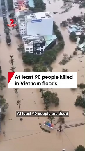 A week of heavy rain has caused severe flooding and landslides across Vietnam, killing at least 90 people and destroying almost 186,000 homes. #vietnam #flood #landslide #naturaldisaster #weather | 7NEWS Adelaide