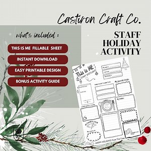 This is Me: Staff Spotlight Holiday Activity Sheet | Instant Digital Download | Fun Workplace Icebreaker | RN CNA LPN Nurse Activity Sheet - Etsy Canada