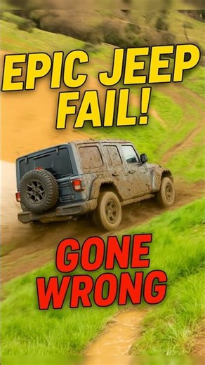 Epic Jeep Drift Fail! Gone Wrong in Mud Pit 😱💥 #Shorts