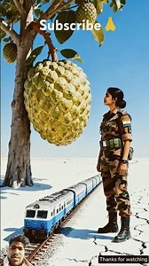 Indian Lady Soldier Waters custard apple Tree and Saves It from Drying Up😭 #ai#save #water #tree