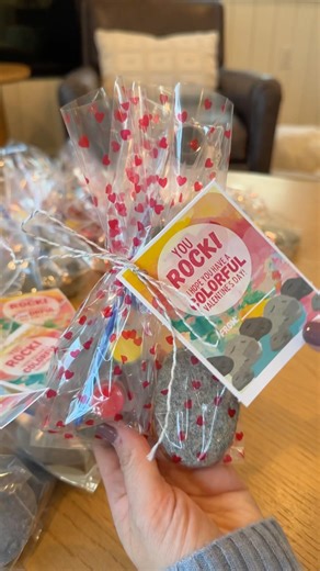 DIY Class Valentine’s Idea • You ROCK • Rock Painting Goodie Bag