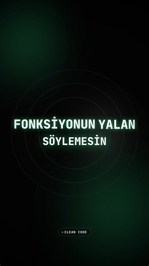 Selçuk Cirit Academy&Technology on Instagram: "Fonksiyonlarınız dürüst olsun! 🤥 Metodun adı GetPassword() ama içinde Session süresini uzatıyor veya veritabanına log atıyor... Bu bir "Side Effect"tir (Yan Etki) ve bugların en büyük kaynağıdır. CQS (Command Query Separation) prensibine uyun. Metot sadece vadettiği işi yapsın. 🛡️ #cleancode #cqs #softwareengineering #refactoring #yazılım"