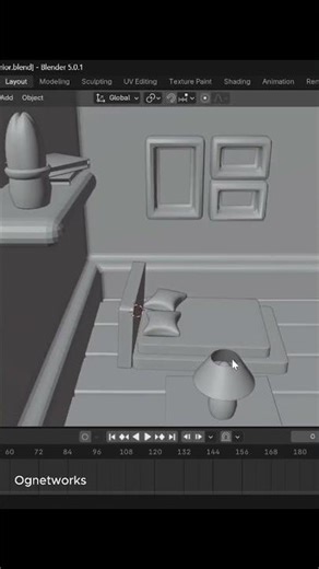 Simple Interior Design in Blender | Clean & Realistic 3D Render