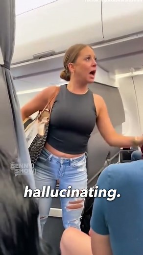 Girl on plane FREAKS OUT in viral video