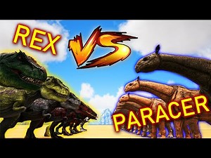 10 REXES VS 20 PARACERATHERIUM | Ark Battles | Thyrulous