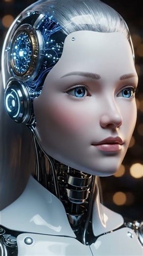 Beautiful Humanoid Woman | Ethereal AI Android Portrait 8K #robot #ai