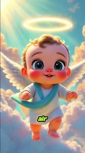 "Little Baby Angel Swimming in the Clouds — Disney Pixar Style Cutie"#BabyAngel#CuteAnimation