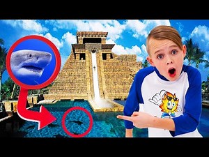 Giant Water Slide Drop Off! Crazy and Fun Water Slides at Atlantis Bahamas!