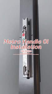 Sliding door metro handle installation tutorial #inke #hardware #slidingdoor #handle #installation | Inke