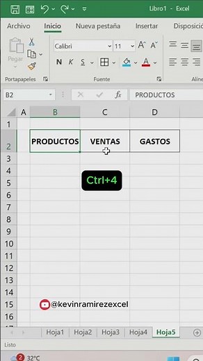Cómo Subrayar Texto en Excel Rápido y Fácil 🔥 #shortsviral