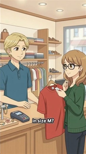 BASIC ENGLISH CONVERSATION – 👕 Asking for the Right Size 👗
