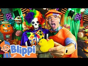 Blippi Plays Halloween Sink or Float! - Blippi | Educational Videos for Kids