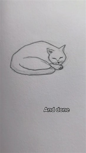 How to Draw a Cute Sleeping Cat - Step by Step Tutorial
