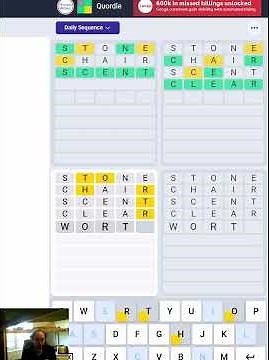 Sequence Quordle: 4 Wordles IN ORDER?!