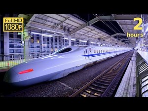 [BGM for work] Shinkansen evening train window and ambient noise 2 hours 19 minutes