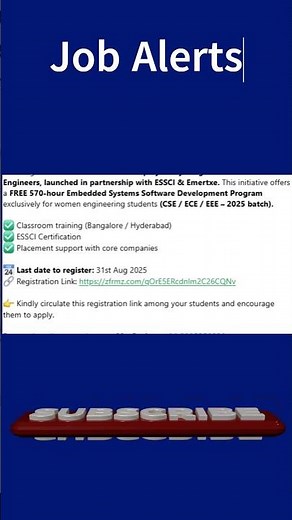 “Free Embedded Systems Training | ESSCI CSR Program | Women Engineers 2025 Batch | Emertxe”