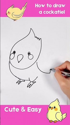 How to Draw a Cockatiel – Easy Step-by-Step Drawing Guide #cockatiel #howtodraw