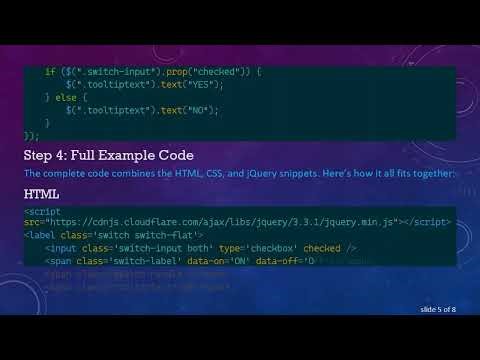 How to Display Tooltip on Hover in a Custom Toggle Switch
