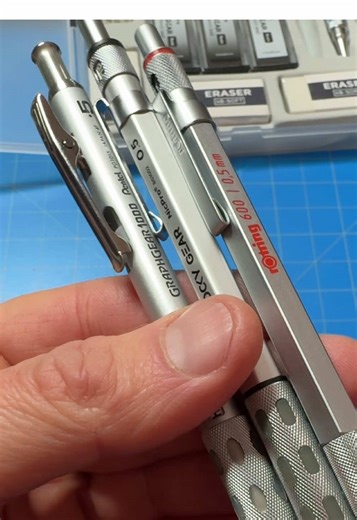 Mathlete gift idea? An elite mechanical pencil set. #mathlete #math #giftsforstudents #studentgifts #giftsforkids this mechanical pencil combines features of the GraphGear 1000 and the Rotring 600 in one pencil and it’s sold in a kit that makes it a great deal. Those others don’t even include a set of let or spare erasers.