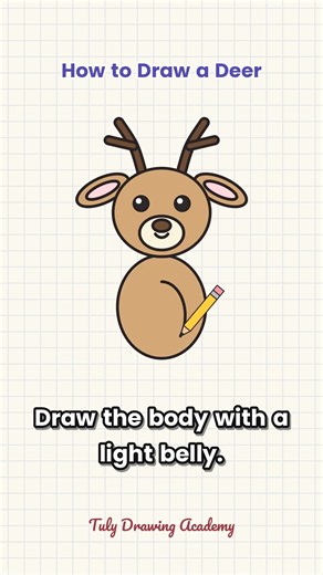 How to Draw a Deer | Easy Step by Step | Tuly Drawing Academy