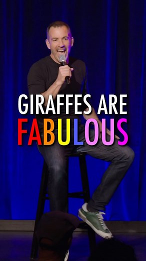 Bryan Callen on Instagram: "The giraffe is the most  animal in the wild. UPCOMING SHOWS: LOL SAN ANTONIO 7/12-14, TOLEDO FUNNYBONE 8/ 16-17 #standupcomedy #standup #giraffe #gay #pride #comedyreels #foryou"