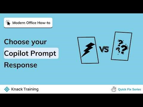 Choosing your Copilot Prompt Response | Everyday Office