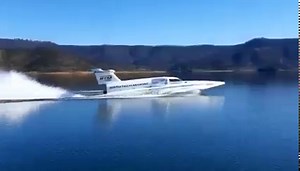 A view from the start boat at the far end of Blowering Dam today | Spirit of Australia 2 - The Fastest Team on Water